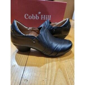 Cobb Hill Women’s Laurel Black Leather Dress Heeled Pumps Size 5 M